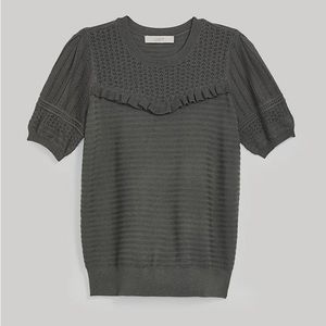 LOFT Ruffle Puff Sleeve Sweater